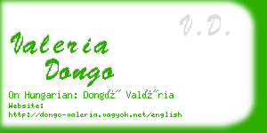 valeria dongo business card